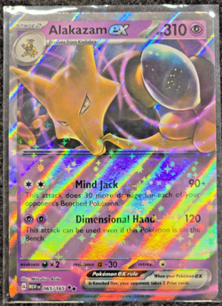 Pokemon TCG Alakazam ex Scarlet & Violet-151 065/165 Holo Double Rare - Image 1