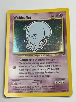 Wobbuffet Pokemon TCG 2001 Neo Discovery 16/75 Holo Rare Card Unlimited Vintage - Image 1
