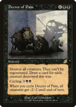 Decree of Pain Scourge HEAVILY PLD Black Rare MAGIC THE GATHERING CARD ABUGames - Image 1