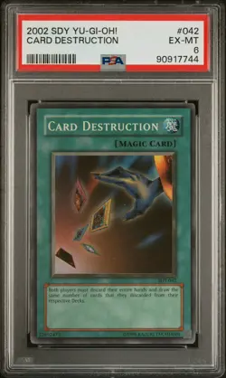 Yu-Gi-Oh! TCG Card Destruction Yugi SDY-042 Unlimited Super Rare PSA 6 - Image 1