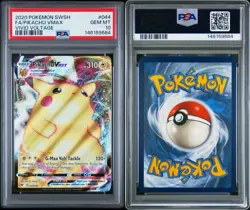 Pokemon TCG Pikachu VMAX 044/185 Vivid Voltage Ultra Rare (Full Art) Card PSA 10 - Image 3
