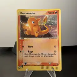 Charmander 98/97 Dragon Holo Secret Rare Flare Rage Pokemon TCG Card Damaged - Image 1
