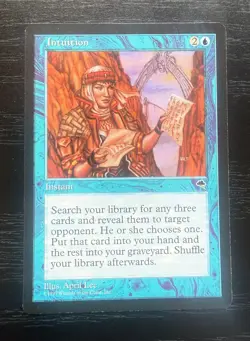 MTG-(Magic The Gathering) Tempest-Intuition-NM-Free Shipping! - Image 1