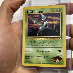 Pokemon Card - Brock's Zubat Gym Heroes 24/132 Rare LP Vintage Nintendo WOTC TCG - Image 2