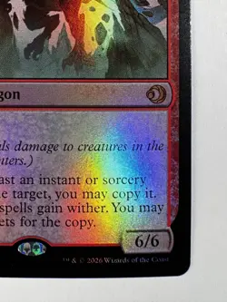 Spinerock Tyrant 159 – Lorwyn Eclipsed Foil Mythic Dragon Wither Spell Copy MTG - Image 4
