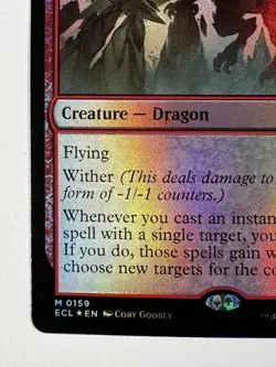 Spinerock Tyrant 159 – Lorwyn Eclipsed Foil Mythic Dragon Wither Spell Copy MTG - Image 5