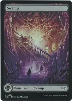 Swamp (Foil) 274 - Full Art - Duskmourn: House of Horrors - Image 1