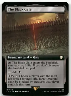 The Black Gate (Extended Art) #160 (NM) Lord of the Rings LTC Magic MTG - Image 1