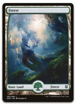 Forest (280) - Full Art #280 (NM) Zendikar Rising ZNR Magic MTG - Image 1