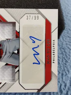 2023 NATIONAL TREASURES HAO-YU LEE QUAD PATCH AUTO 37/99 PHILADELPHIA PHILLIES - Image 2