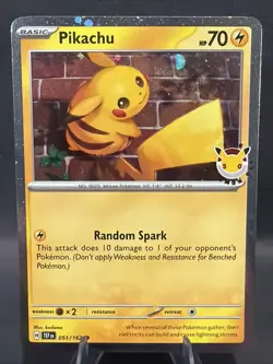 Pikachu (Cosmo Holo) TEF 051/162 Pokemon Day 2026 - Image 1