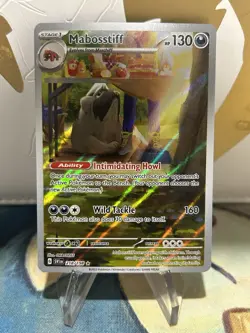 Mabosstiff 218/198 Pokemon TCG Scarlet & Violet Base Illustration Rare NM - Image 1