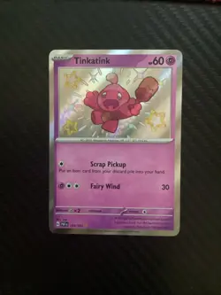 Pokemon - Tinkatink - 165/091 - SV: Paldean Fates - Holo - Shiny Rare NM - Image 1