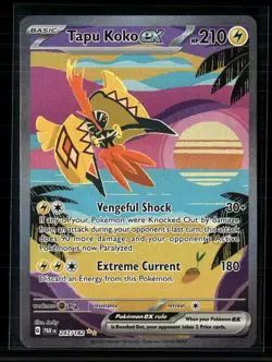 Pokemon 2023 Paradox Rift Tapu Koko EX SAR #247/182 - Image 1