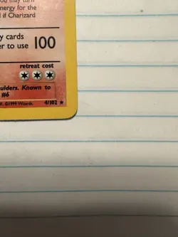 CHARIZARD RARE 1999 Pokemon CHARIZARD #4/102 Base Set Holo Rare English PERFECT - Image 5