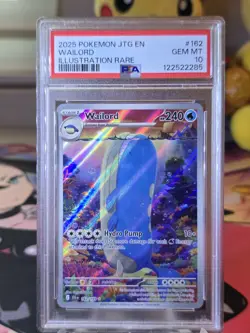 2025 Pokemon JTG EN Wailord Illustration Rare psa 10 - Image 1