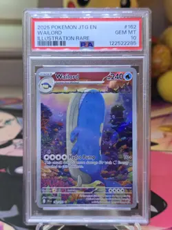 2025 Pokemon JTG EN Wailord Illustration Rare psa 10 - Image 2