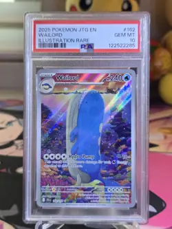2025 Pokemon JTG EN Wailord Illustration Rare psa 10 - Image 3