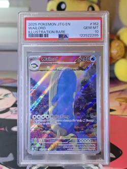 2025 Pokemon JTG EN Wailord Illustration Rare psa 10 - Image 5