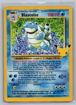 Blastoise 2/102 Classic Collection Celebrations: Classic Collection Pokemon NM - Image 1