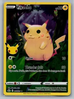 Pikachu 005/025 Holo Rare Celebrations Pokemon Near Mint - Image 1