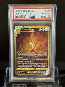 2023 Pokemon SWSH Crown Zenith Arceus VSTAR Galarian Gallery #GG70/GG70 PSA 10 - Image 1