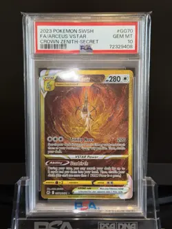 2023 Pokemon SWSH Crown Zenith Arceus VSTAR Galarian Gallery #GG70/GG70 PSA 10 - Image 2