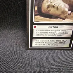 Star Trek CCG 1E DATA'S HEAD Rare Card Black Bourder - Image 4
