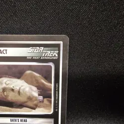 Star Trek CCG 1E DATA'S HEAD Rare Card Black Bourder - Image 5