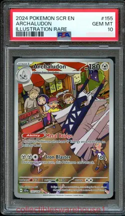 Pokemon Stellar Crown Archaludon 155 PSA 10 - Image 1