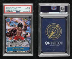 2025 One Piece A Fist of Divine Speed OP11 SEC Alt Art Monkey D Luffy PSA 10 - Image 3