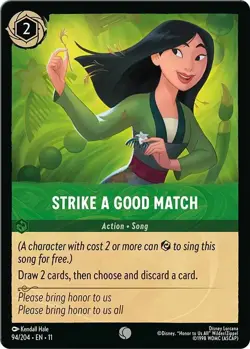 Strike a Good Match 94/204 COLD FOIL Winterspell Disney Lorcana - Image 1