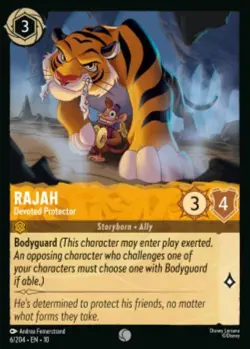 Rajah-Devoted Protector 6/204 COLD FOIL Whispers in the Well Disney Lorcana - Image 1