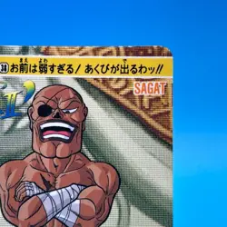 Sagat Street Fighter 2 Trading Card Carddass TCG BANDAI CAPCOM Anime Japan #38 - Image 3