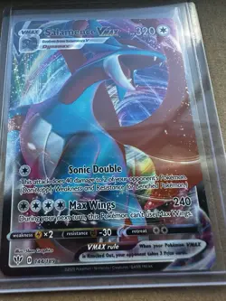 Pokemon TCG Salamence VMAX Darkness Ablaze Holo Ultra Rare Card 144/189 - Image 2