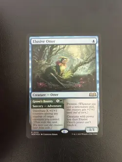 Elusive Otter - (Foil) Wilds of Eldraine Mtg Rare 225 - Image 1