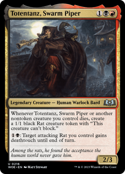 Totentanz, Swarm Piper MTG EDH Commander Deck, Rakdos Rat Tribal - Image 3