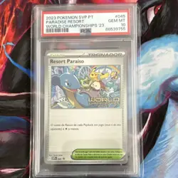 Pokemon PSA 10 Paradise Resort Trainer 045 World Championships '23 Promo - Image 1