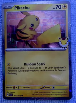 Pikachu 051 /162 Stamped 2026 Pokemon Day 30 Promo With Cosmos - Image 1