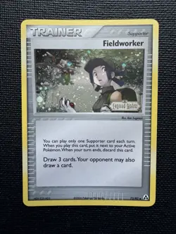 Pokemon Trainer Fieldworker Reverse Holo 73/92 Stamped Ex Legend Maker NM - Image 1