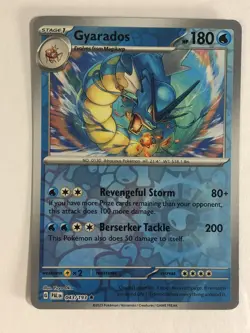 Pokemon TCG Paldea Evolved Reverse Holographic Gyarados 043/193 Near Mint - Image 1