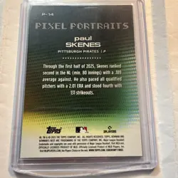 2025 Bowman's Best - Pixel Portraits Paul Skenes #P-14 - Image 2