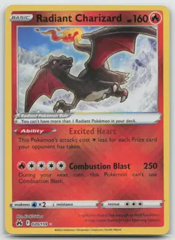 Pokemon - Radiant Charizard 020/159 Radiant Rare Holo - Crown Zenith - NM - Image 1