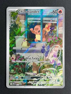 Pokemon TCG Charmander 044 SV: Scarlet & Violet Full Art Holo Black Star Promo - Image 1