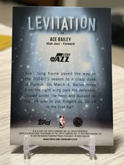 202425 Topps Flagship Basketball Ace Bailey Holo Foil Levitation rc - Image 2