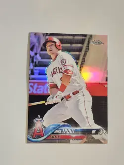 2018 Topps Chrome Refractor ✨MINT✨ Mike Trout #100 ✨Ships Next Day - Image 1