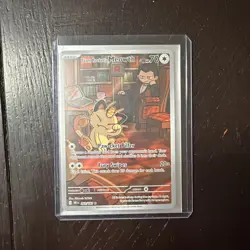 Team Rockets Meowth Illustrated Card 203/182 SV10 Destined Rivals - Image 1