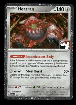 Heatran Prize Pack Series Cards 123/167 Cosmos Holo Pokemon Near Mint EGAWA - Image 1