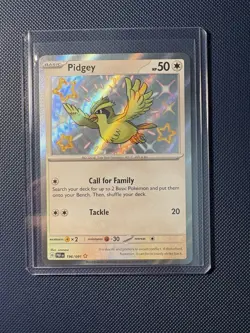 Pidgey 196/091 SV: Pokemon Paldean Fates Baby Shiny Rare Holo Card - Image 1