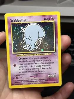 WOBBUFFET 16/75 LP/MP Holo Rare WoTC Neo Discovery Pokemon Card! - Image 1